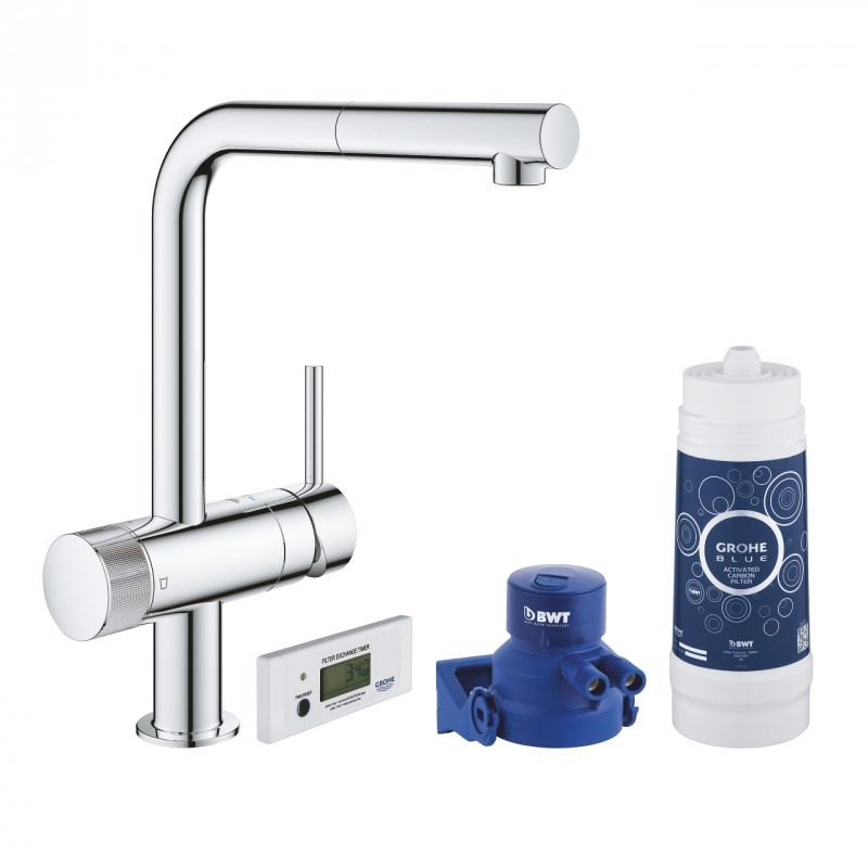 Змішувач для кухні Grohe Blue Pure Minta з фільтром для води змішувач хром 30382000