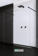 Стенка душевая Radaway Modo New Black I 130 чёрный/прозрачное стекло 388134-54-01