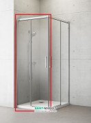 Душові двері Radaway Idea KDD 90 ліва хром / прозоре скло 387060-01-01L