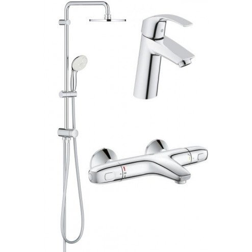 Набір змішувачів ванни Grohe Eurosmart з душовим гарнітуром хром 34102TS