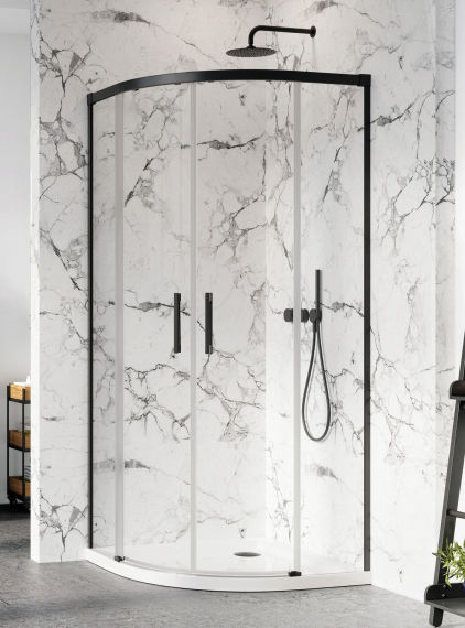 Душевая кабина Radaway Idea Black PDD 90x90 чёрный профиль/прозрачное стекло 387139-01-01+387140-54-01