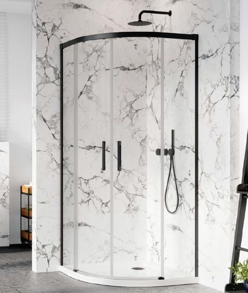 Душевая кабина Radaway Idea Black PDD 90Lx80R чёрный профиль/прозрачное стекло 387139-01-01+387151-54-01