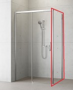 Стенка душевая боковая Radaway Idea KDJ S1 90 правая хром/прозрачное стекло 387050-01-01R