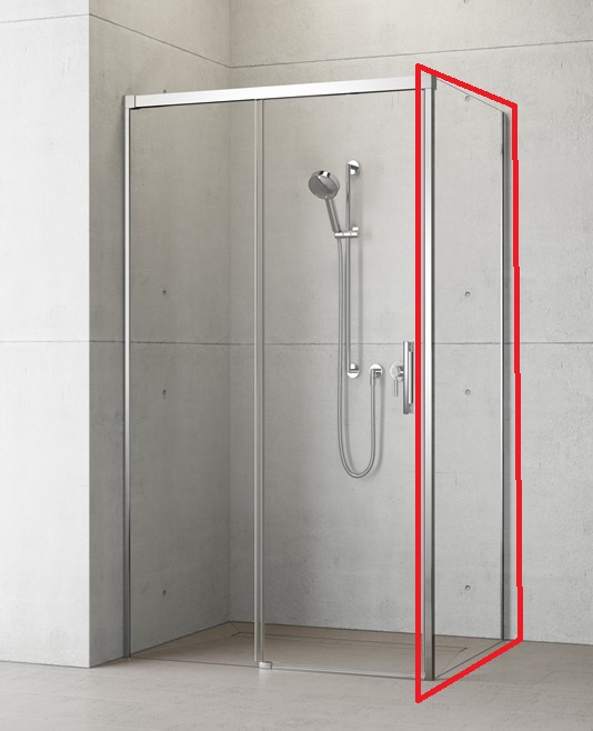 Стінка душова бічна Radaway Idea KDJ S1 90 права хром / прозоре скло 387050-01-01R