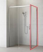 Стінка душова бічна Radaway Idea KDJ S1 90 права хром / прозоре скло 387050-01-01R