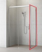 Стенка душевая боковая Radaway Idea KDJ S1 90 правая хром/прозрачное стекло 387050-01-01R