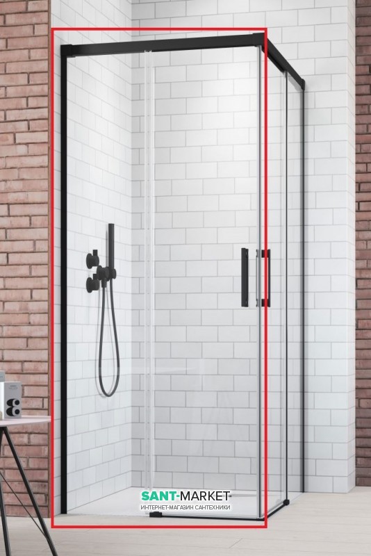 Душові двері Radaway Idea Black KDD 100 ліва чорний / прозоре скло 387062-54-01L