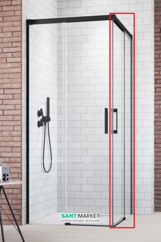 Душові двері Radaway Idea Black KDD 120 права чорний / прозоре скло 387064-54-01R