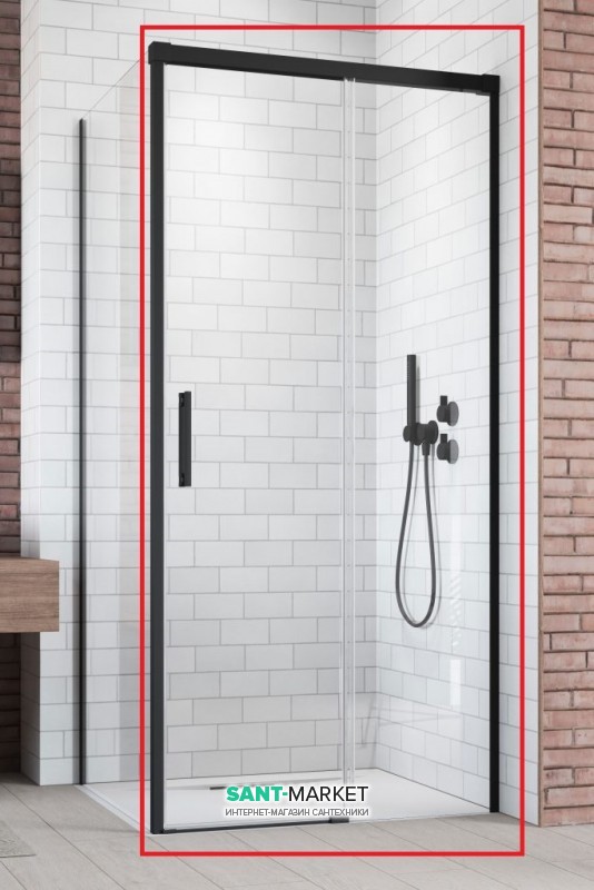 Душові двері Radaway Idea Black KDJ 160 права чорний / прозоре скло 387046-54-01R
