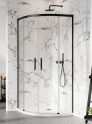 Душова кабіна Radaway Idea Black PDD 80Lx90R чорний профіль / прозоре скло 387139-01-01 + 387150-54-01