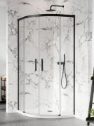 Душова кабіна Radaway Idea Black PDD 100x100 чорний профіль / прозоре скло 387139-01-01 + 387142-54-01