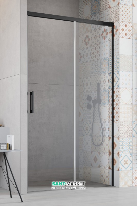 Душові двері Radaway Idea Black DWJ 150 права чорний / прозоре скло 387019-54-01R