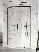 Душевая кабина Radaway Idea Black PDD 80Lx90R чёрный профиль/прозрачное стекло 387139-01-01+387150-54-01