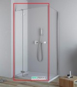 Душові двері Radaway Fuenta New KDJ 90 ліва хром / прозоре скло 384044-01-01L