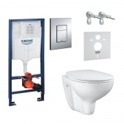 Система инсталляции Grohe Bau Ceramic с подвесным унитазом 5-в-1 39418001