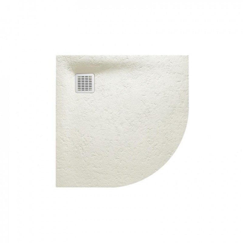 Душевой поддон четверть круга Roca Terran 90х90 см искусственный камень дымчато-белый AP10538438401090