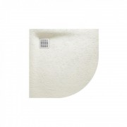 Душовий піддон чверть кола Roca Terran 90х90 см штучний камінь димчасто-білий AP10538438401090