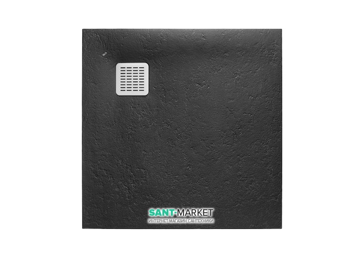 Душевой поддон Roca Terran 90х90 см искусственный камень черный AP0338438401400