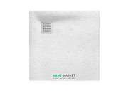 Душовий піддон Roca Terran 90х90 см штучний камінь білий AP0338438401100