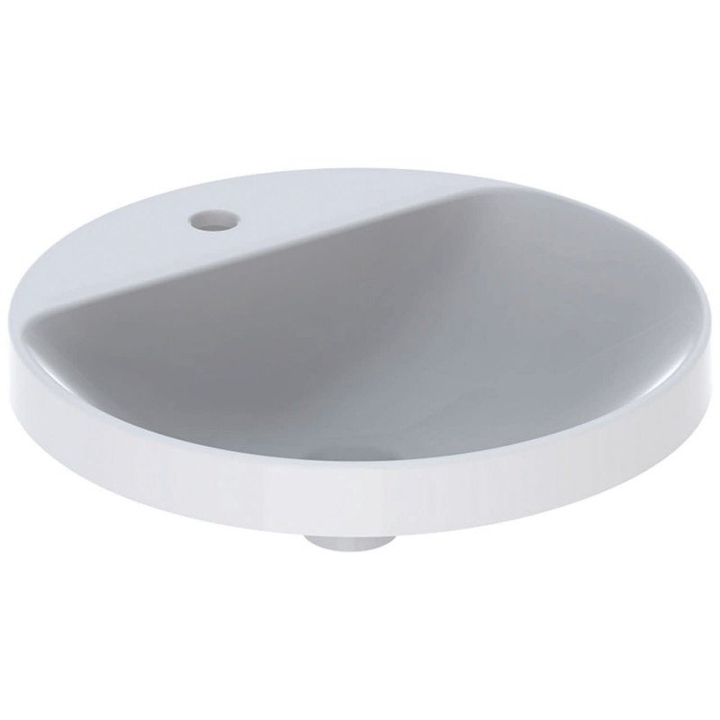 Раковина для ванной комнаты Geberit VariForm с полкой для отверстия под смеситель белый 500.707.01.2