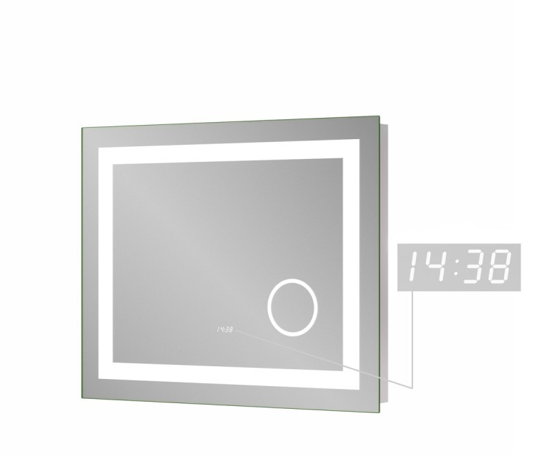 Дзеркало для ванної Sanwerk Ultra Мега 80х65 см з LED-підсвіткою ZU0000136