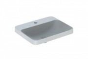 Раковина для ванной комнаты Geberit VariForm с полкой для отверстия под смеситель без перелива прямоугольная белый 500.743.01.2