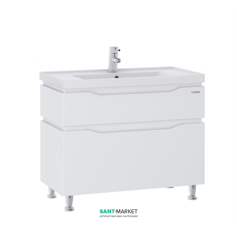 Тумба для підлоги Sanwerk Alessa 80х44 см з раковиною Канті білий MV0000634