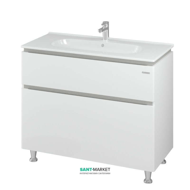 Тумба для підлоги Sanwerk Амата 101х46 см з раковиною Клеа білий MV0000796