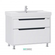 Тумба для підлоги Sanwerk Greta 100х44 см з раковиною Канті білий MV0000302