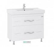 Тумба напольная Sanwerk Mindal 100х44 см с раковиной Принц белый MV0000430