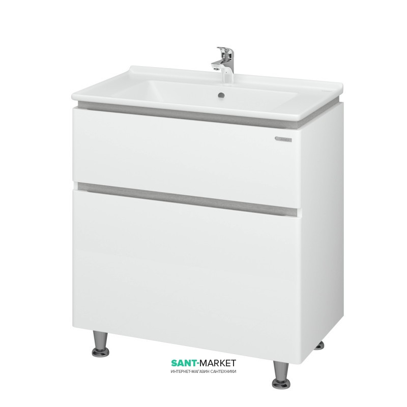 Тумба напольная Sanwerk Амата 80х46 см с раковиной Меркур белый MV0000790