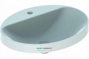 Раковина для ванної кімнати Geberit VariForm з полицею для отвори під змішувач без переливу овальна білий 500.723.01.2