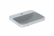 Раковина для ванної кімнати Geberit VariForm з полицею для отвори під змішувач без переливу прямокутна білий 500.743.01.2