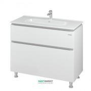 Тумба напольная Sanwerk Амата 101х46 см с раковиной Клеа белый MV0000796