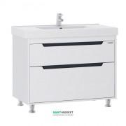 Тумба напольная Sanwerk Greta 100х44 см с раковиной Канте белый MV0000302