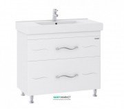 Тумба напольная Sanwerk Mindal 100х44 см с раковиной Принц белый MV0000430