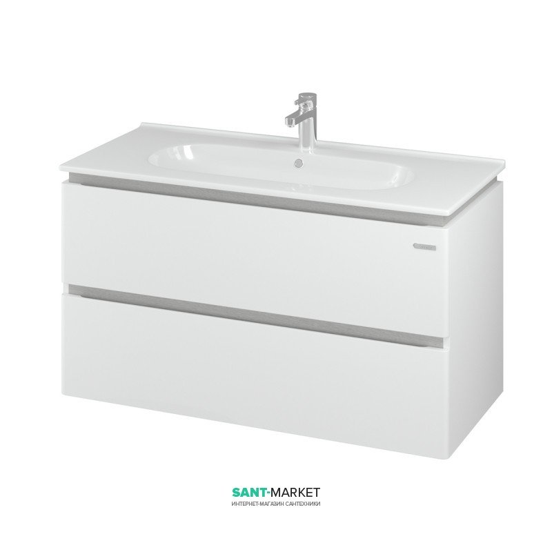 Тумба подвесная Sanwerk Amata Air 101х46 см с раковиной Клеа белый MV0000798