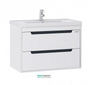 Тумба подвесная Sanwerk Greta Air 80х44 см с раковиной Канте белый MV0000627
