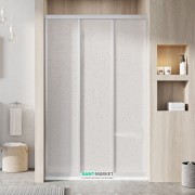 Душевые двери Ravak ASDP3-110 раздвижные трехэлементные  профиль сатин/полистирол pearl 00VD0U0211
