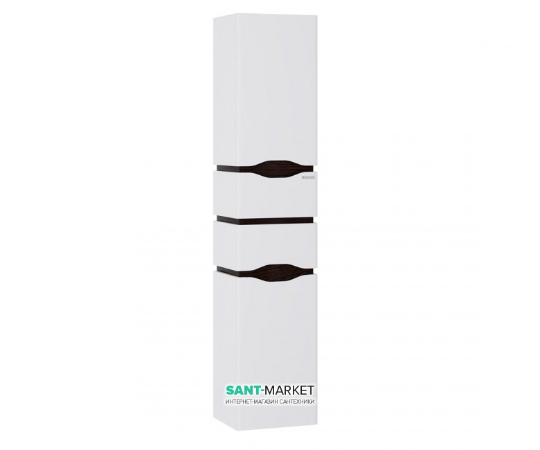 Пенал подвесной Sanwerk Alessa Air правый МДФ белый/венге MV0000137