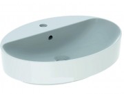 Раковина для ванної кімнати Geberit VariForm 60х45 см з полицею для отвори під змішувач з переливом овальна білий 500.772.01.2