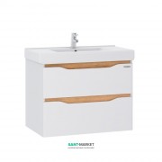 Тумба підвісна Sanwerk Liga Air 90х44 см з раковиною Принц білий/мессіна MV0000394