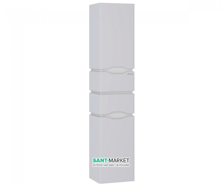 Пенал подвесной Sanwerk Alessa Air левый с корзиной МДФ белый MV0000373