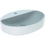 Раковина для ванної кімнати Geberit VariForm 60х45 см з полицею для отвори під змішувач без переливу овальна білий 500.773.01.2