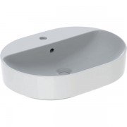 Раковина для ванной комнаты Geberit VariForm 60х 45 см с полкой для отверстия под смеситель с переливом эллиптическая белый 500.777.01.2