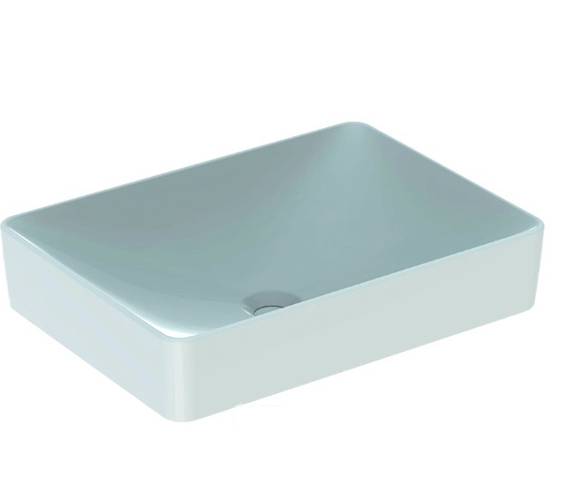 Раковина для ванной комнаты Geberit VariForm 55х40 см без отверстия перелива прямоугольная белый 500.779.01.2