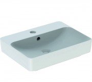 Раковина для ванної кімнати Geberit VariForm 60х45 см з полицею для отвори під змішувач з переливом прямокутна білий 500.780.01.2