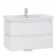 Тумба підвісна Sanwerk Alessa Air 60х44 см з раковиною Канті білий MV0000636