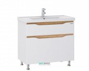 Тумба напольная Sanwerk Liga 80х44 см с раковиной Канте белый/мессина MV0000643