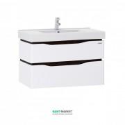 Тумба подвесая Sanwerk Alessa Air 90х44 см с раковиной Канте белый/венге MV0000589